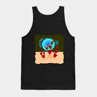 Bright blue sun Tank Top